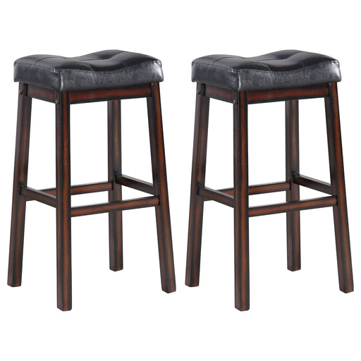 Donald Upholstered Bar Stool Cappuccino (Set of 2) - Walo Furniture 