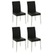 Maston Upholstered Dining Side Chair Black (Set of 4) - Walo Furniture 