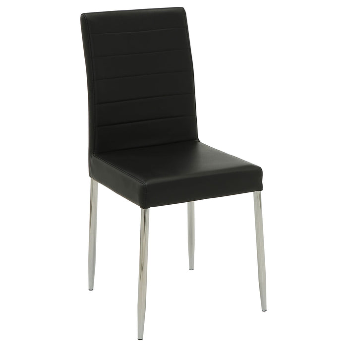 Maston Upholstered Dining Side Chair Black (Set of 4) - Walo Furniture 