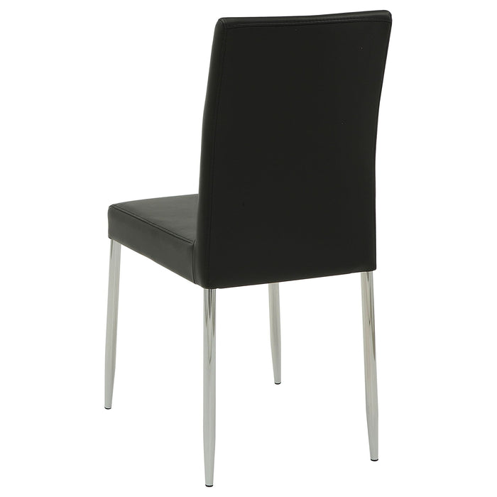 Maston Upholstered Dining Side Chair Black (Set of 4) - Walo Furniture 