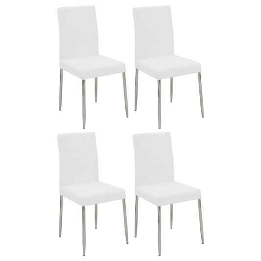 Maston Upholstered Dining Side Chair White (Set of 4) - Walo Furniture 