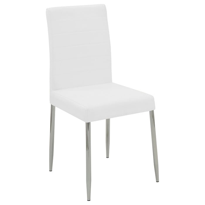 Maston Upholstered Dining Side Chair White (Set of 4) - Walo Furniture 