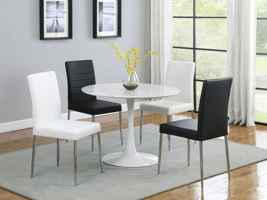 Maston Upholstered Dining Side Chair Black (Set of 4) - Walo Furniture 