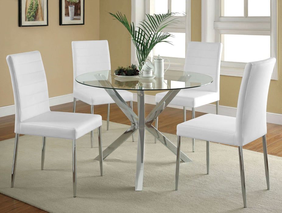 Maston Upholstered Dining Side Chair White (Set of 4) - Walo Furniture 