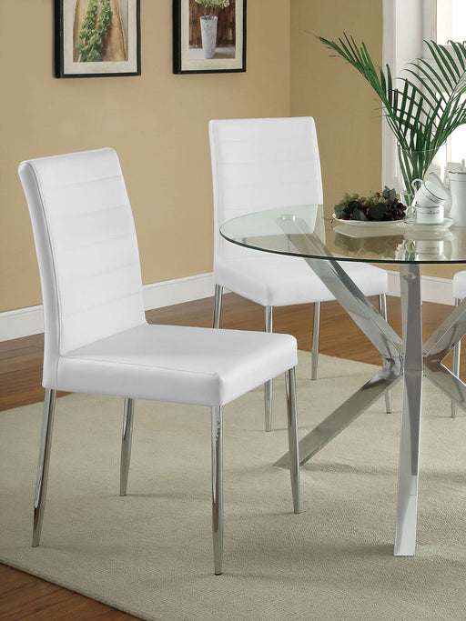 Maston Upholstered Dining Side Chair White (Set of 4) - Walo Furniture 