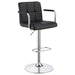 Palomar Adjustable Height Bar Stool Black and Chrome - Walo Furniture 