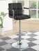 Palomar Adjustable Height Bar Stool Black and Chrome - Walo Furniture 