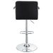 Palomar Adjustable Height Bar Stool Black and Chrome - Walo Furniture 