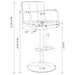 Palomar Adjustable Height Bar Stool Black and Chrome - Walo Furniture 