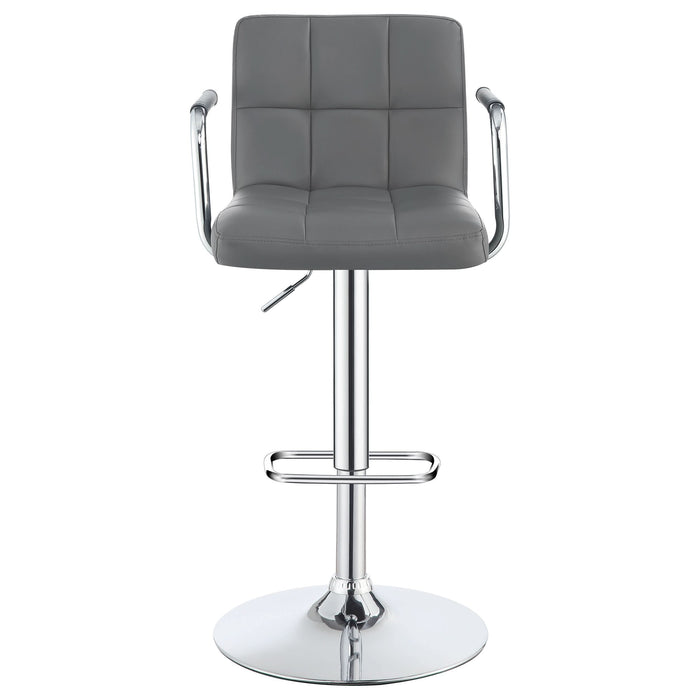 Palomar Adjustable Height Bar Stool Grey and Chrome - Walo Furniture 