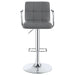 Palomar Adjustable Height Bar Stool Grey and Chrome - Walo Furniture 