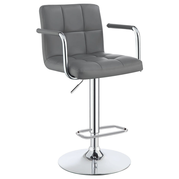 Palomar Adjustable Height Bar Stool Grey and Chrome - Walo Furniture 