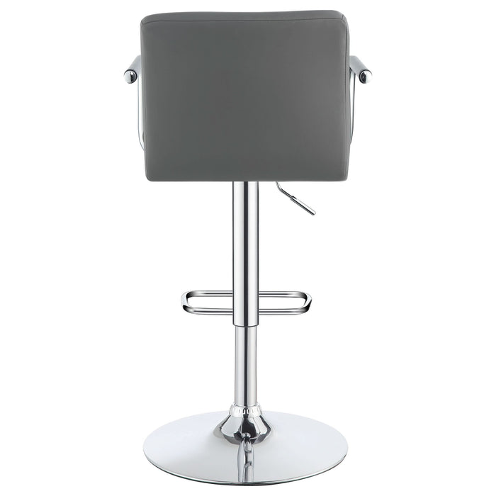 Palomar Adjustable Height Bar Stool Grey and Chrome - Walo Furniture 