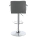 Palomar Adjustable Height Bar Stool Grey and Chrome - Walo Furniture 