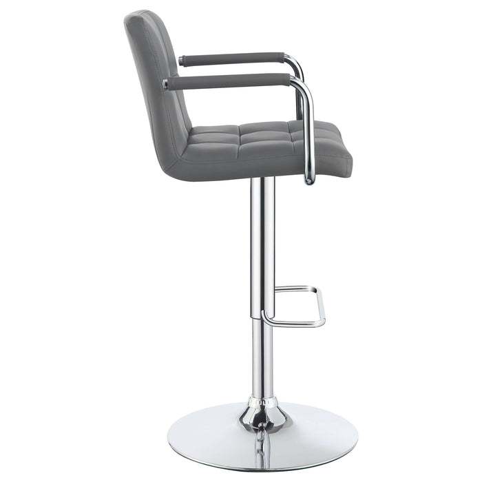 Palomar Adjustable Height Bar Stool Grey and Chrome - Walo Furniture 