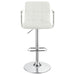 Palomar Adjustable Height Bar Stool White and Chrome - Walo Furniture 