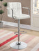 Palomar Adjustable Height Bar Stool White and Chrome - Walo Furniture 