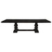 Phelps 123-inch Extension Leaf Dining Table Distressed Noir - Walo Furniture 