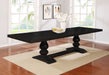 Phelps 123-inch Extension Leaf Dining Table Distressed Noir - Walo Furniture 