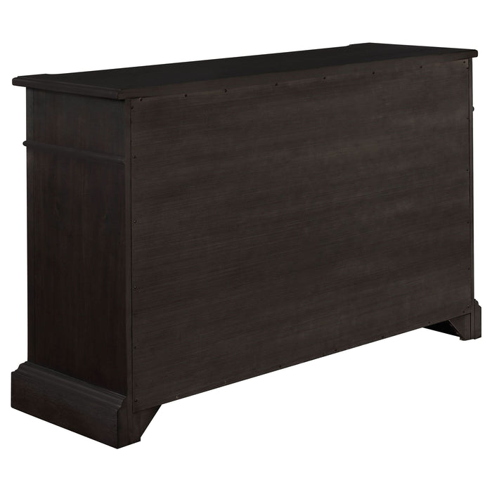 Phelps 2-door Sideboard Buffet Cabinet Distressed Noir - Walo Furniture 