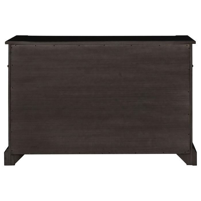 Phelps 2-door Sideboard Buffet Cabinet Distressed Noir - Walo Furniture 