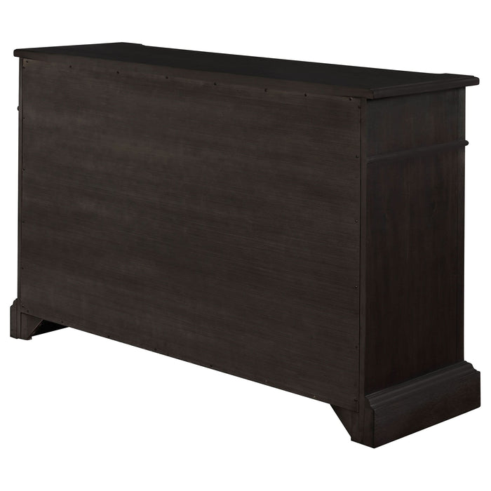 Phelps 2-door Sideboard Buffet Cabinet Distressed Noir - Walo Furniture 