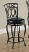 Adamsville Upholstered Swivel Counter Height Stool Black - Walo Furniture 