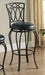 Adamsville Upholstered Swivel Bar Stool Black - Walo Furniture 