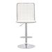 Ashbury Upholstered Adjustable Bar Stool White (Set of 2) - Walo Furniture 