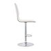 Ashbury Upholstered Adjustable Bar Stool White (Set of 2) - Walo Furniture 