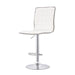 Ashbury Upholstered Adjustable Bar Stool White (Set of 2) - Walo Furniture 