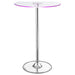 Thea Round 28-inch Glass Top LED Bistro Bar Table Chrome - Walo Furniture 