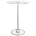 Thea Round 28-inch Glass Top LED Bistro Bar Table Chrome - Walo Furniture 