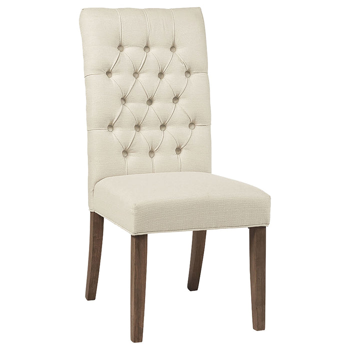 Douglas Upholstered Dining Side Chair Oatmeal (Set of 2) - Walo Furniture 