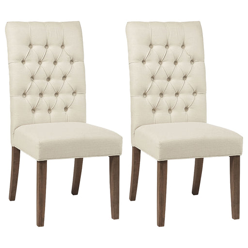 Douglas Upholstered Dining Side Chair Oatmeal (Set of 2) - Walo Furniture 