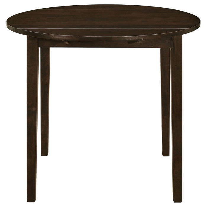 Bucknell 3-piece Round Drop Leaf Dining Table Set Cappuccino - Walo Furniture 