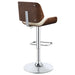 Folsom Upholstered Adjustable Bar Stool Ecru and Chrome - Walo Furniture 