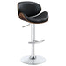 Harris Adjustable Bar Stool Black and Chrome - Walo Furniture 