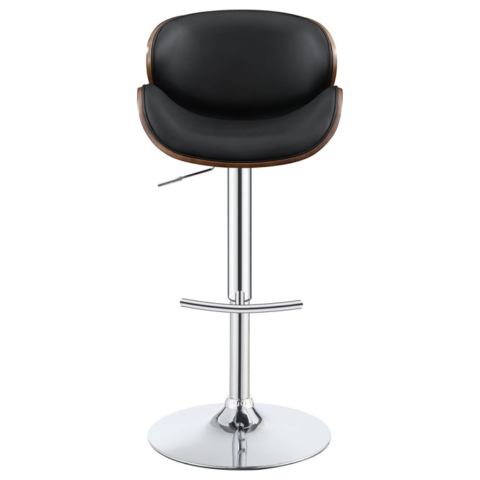 Harris Adjustable Bar Stool Black and Chrome - Walo Furniture 