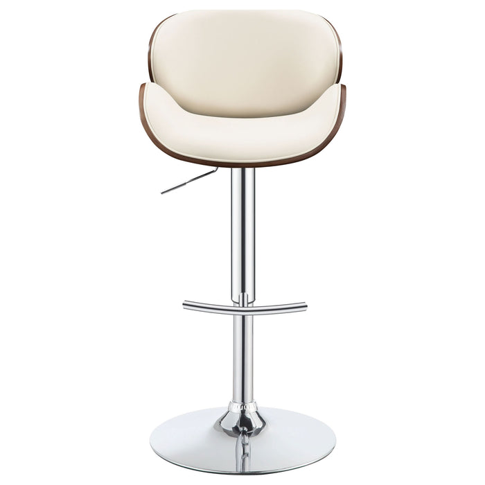 Harris Adjustable Bar Stool Ecru and Chrome - Walo Furniture 