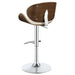 Harris Adjustable Bar Stool Ecru and Chrome - Walo Furniture 