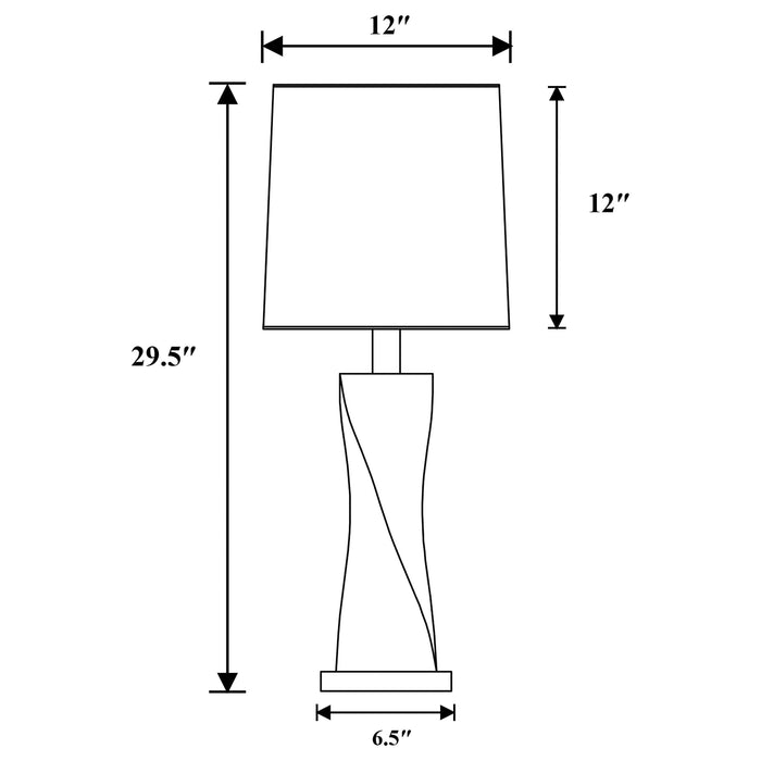 Keene 30-inch Tapered Shade Table Lamp Silver (Set of 2) - Walo Furniture 