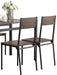 Lana 5-piece Rectangular Dining Set Dark Brown and Black - Walo Furniture 