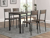 Lana 5-piece Rectangular Dining Set Dark Brown and Black - Walo Furniture 