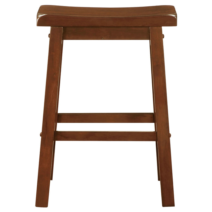 Durant Wood Backless Counter Stool Chestnut (Set of 2) - Walo Furniture 