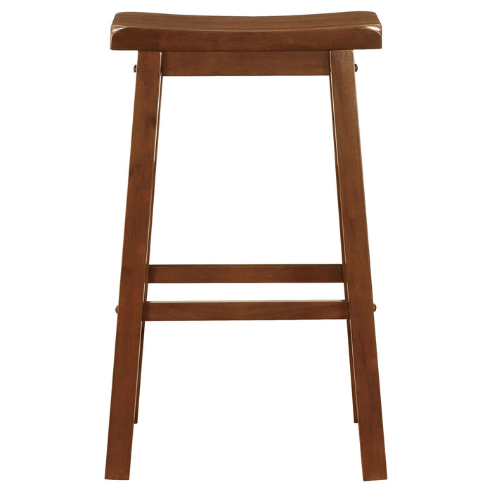 Durant Wood Backless Bar Stool Chestnut (Set of 2) - Walo Furniture 