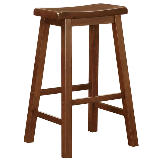 Durant Wood Backless Bar Stool Chestnut (Set of 2) - Walo Furniture 