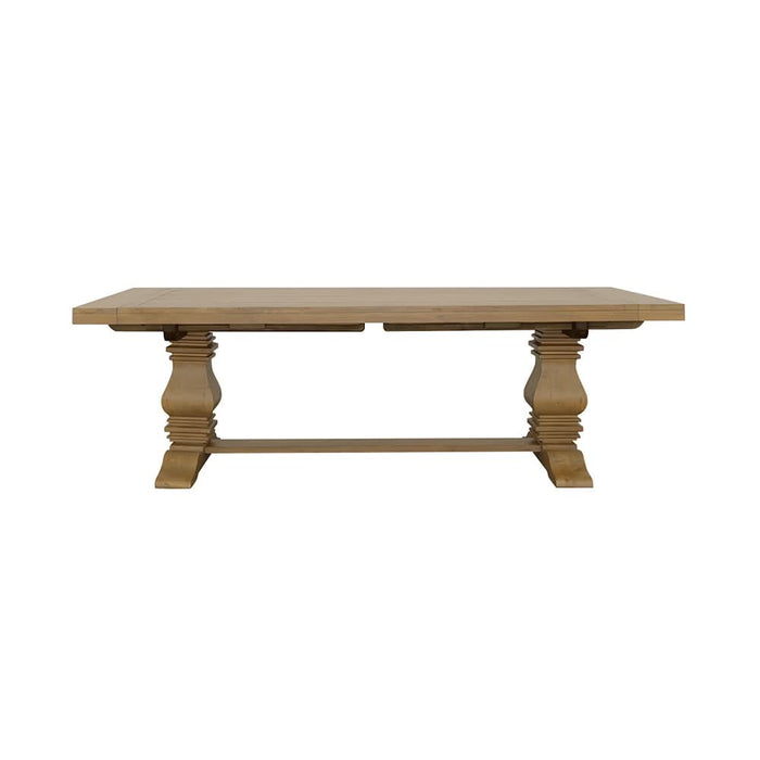 Florence 126-inch Extension Dining Table Rustic Honey - Walo Furniture 