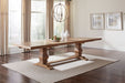 Florence 126-inch Extension Dining Table Rustic Honey - Walo Furniture 