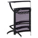 Dallas 2-shelf Curved Freestanding Home Bar Cabinet Black - Walo Furniture 